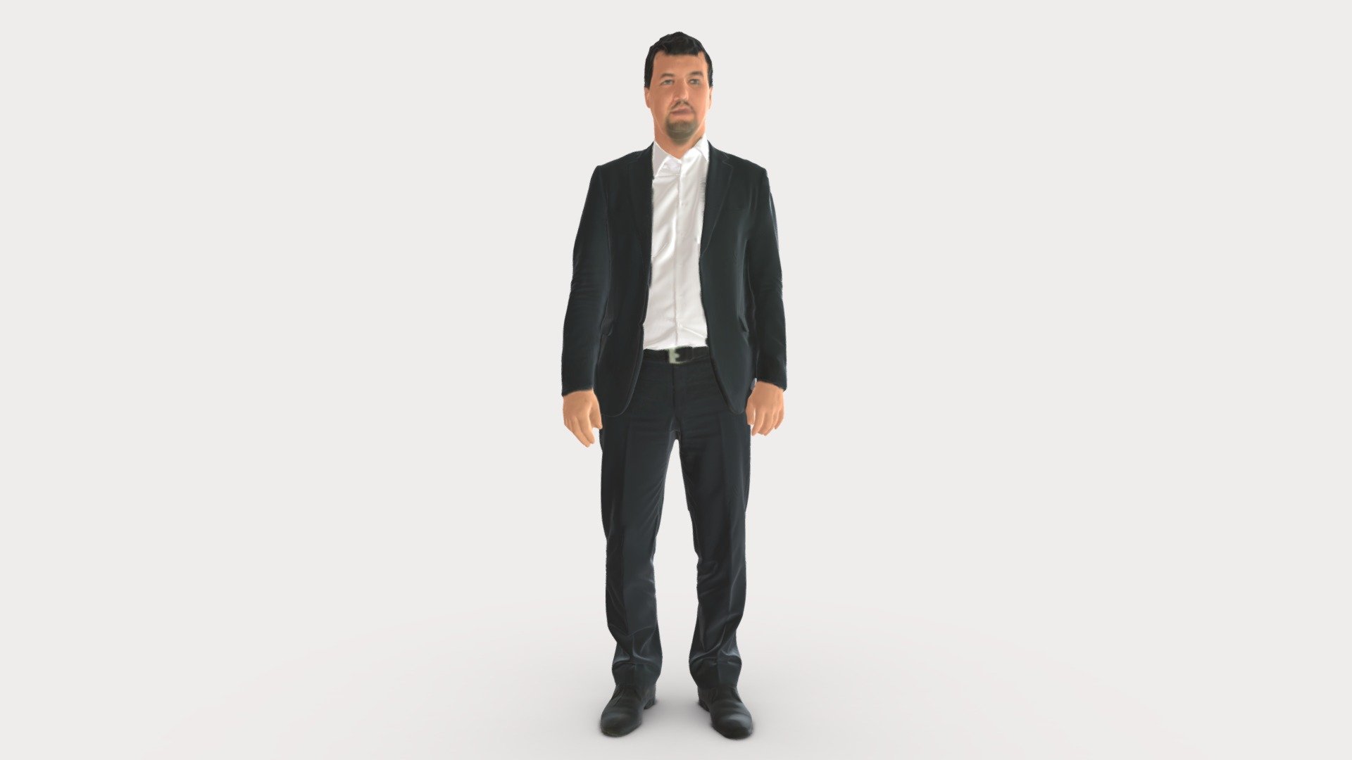 Young Man In Black Suit 0637 Obj 3d model