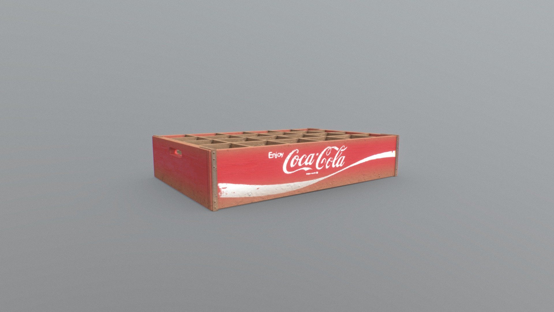 Old Coca Cola Wooden Bottle Crates 3d model