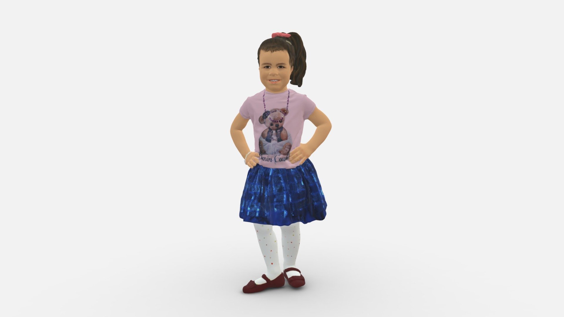 Little Girl In Pose 0032 3d model