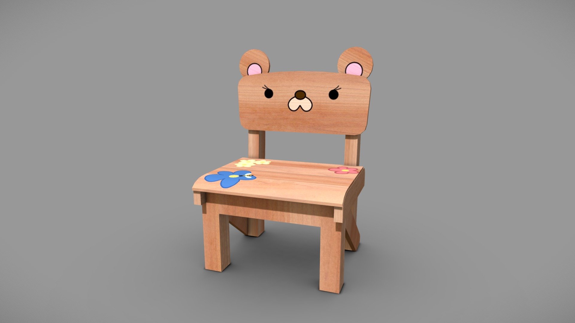 Cute chair (Gokushufudou) 3d model