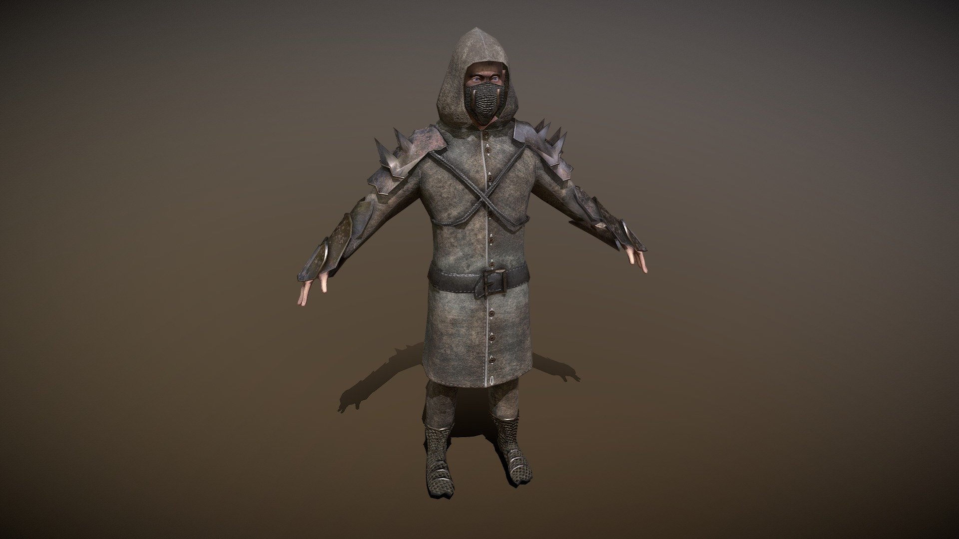 Assassin (rigged for ue4) 3d model