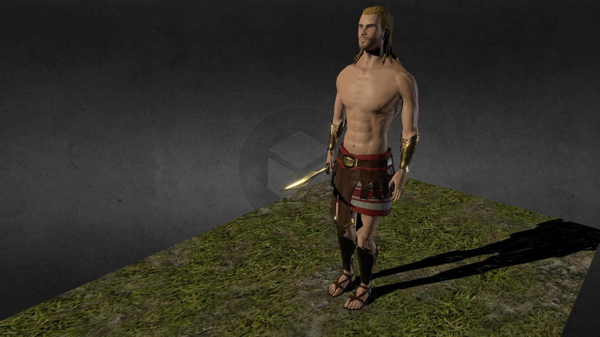 Greek Player Character 3d model