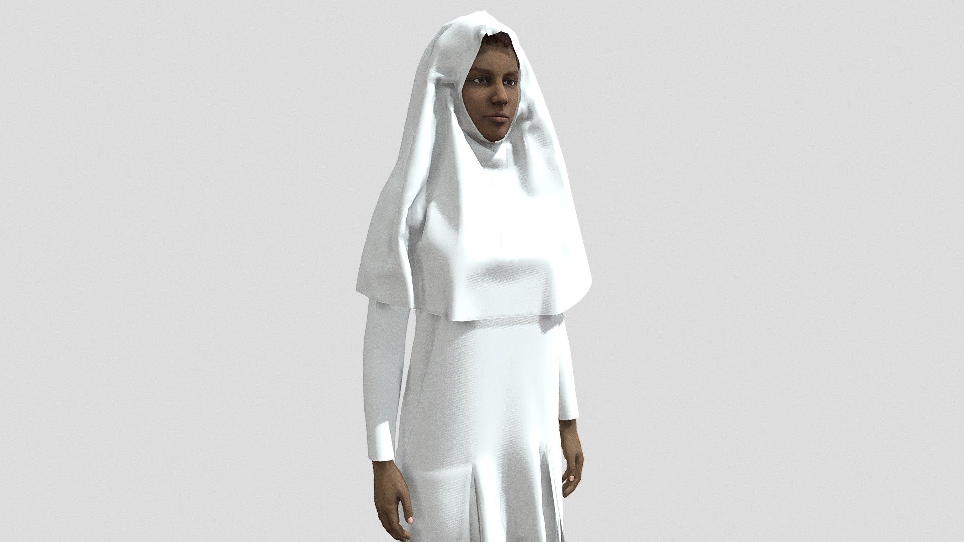 Middle-eastern Woman in Dress 3d model