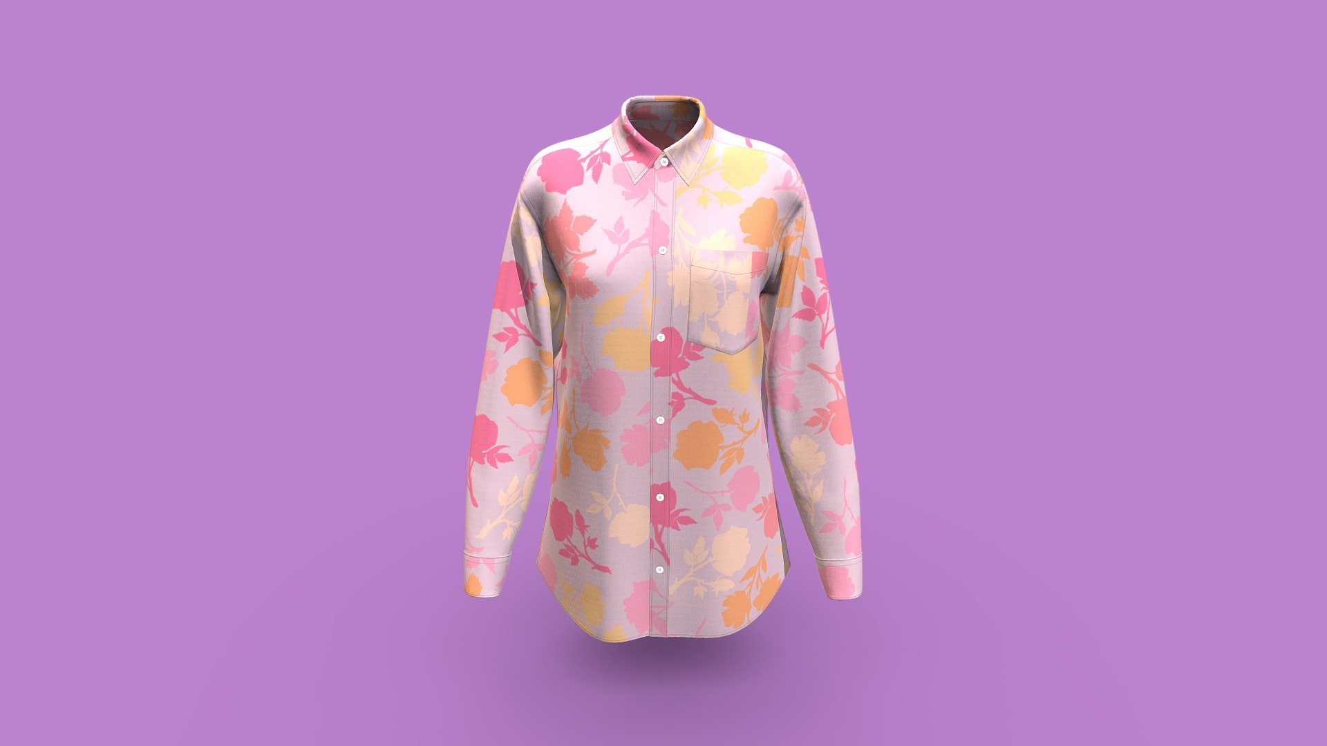 Overshirt Shirt Design For Women 3d model