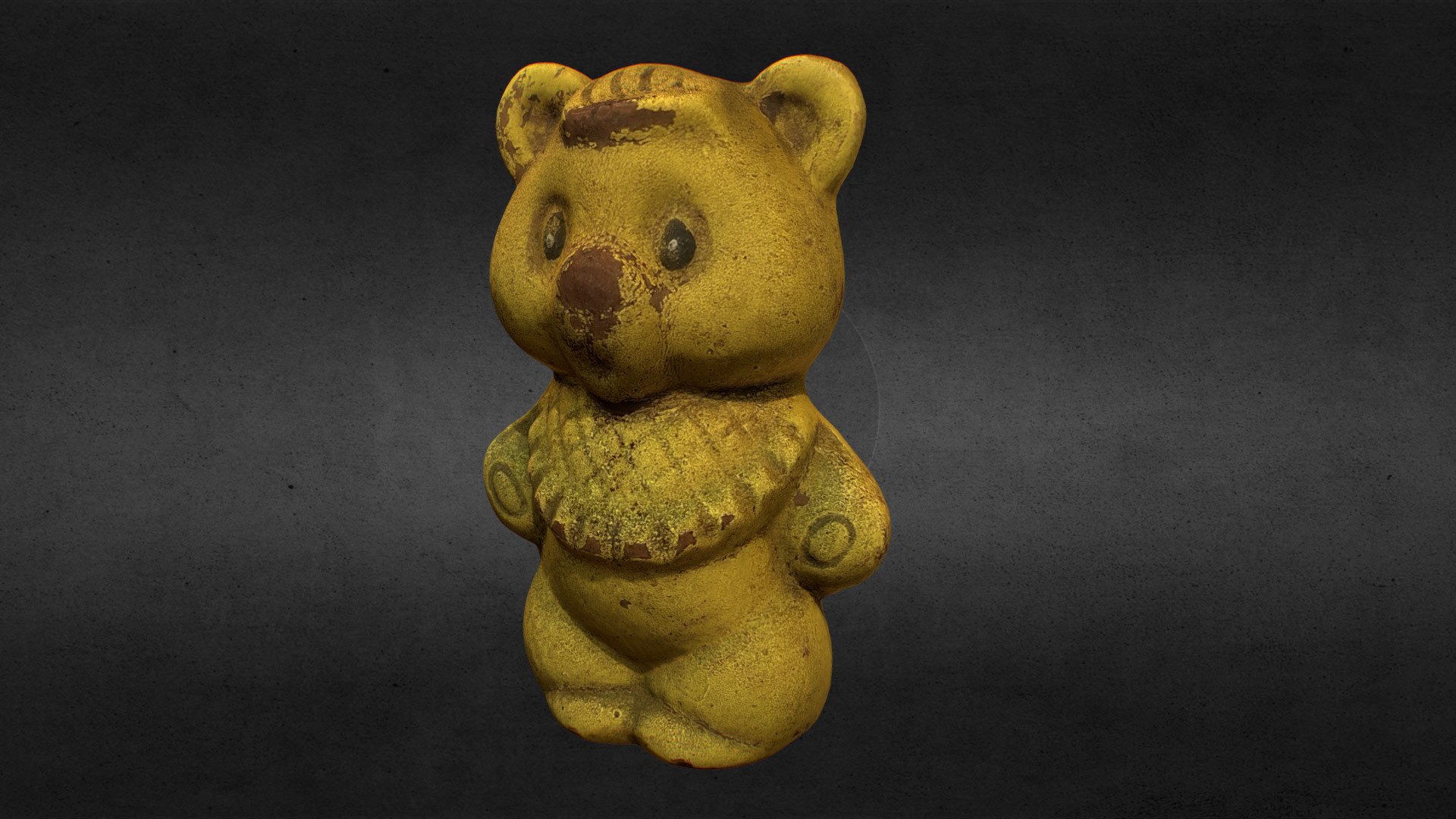 Old USSR Rubber Toy Bear Scan High Poly 3d model