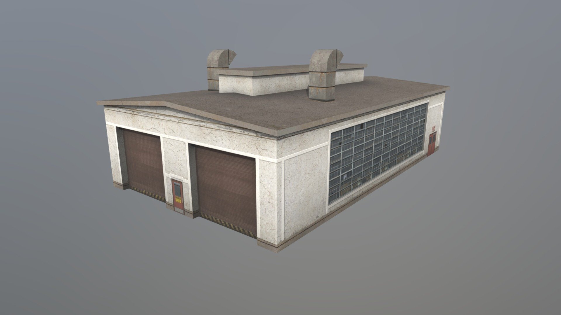 Locomotive Storage Building 3d model