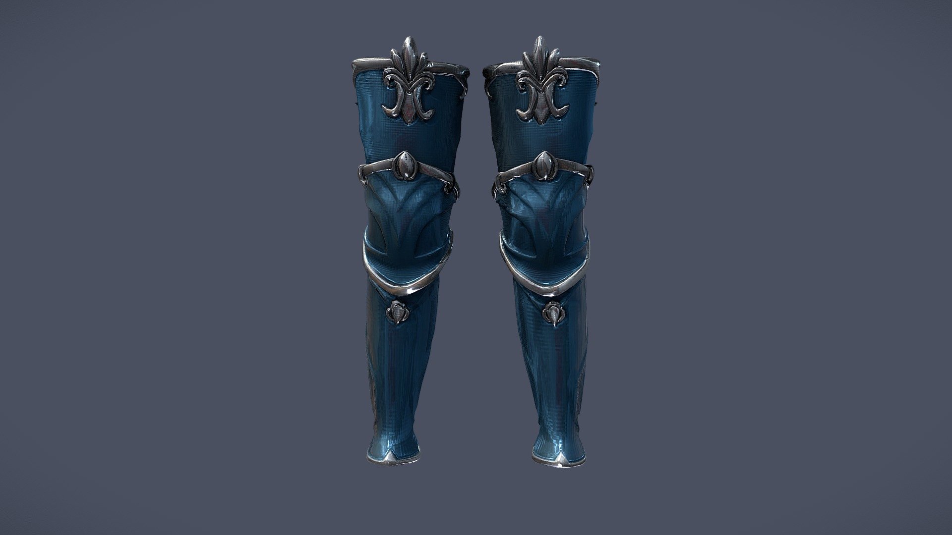 Female Fantasy Leg Armour Guard 3d model