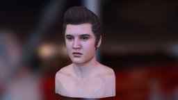 3d printable model Elvis Presley head