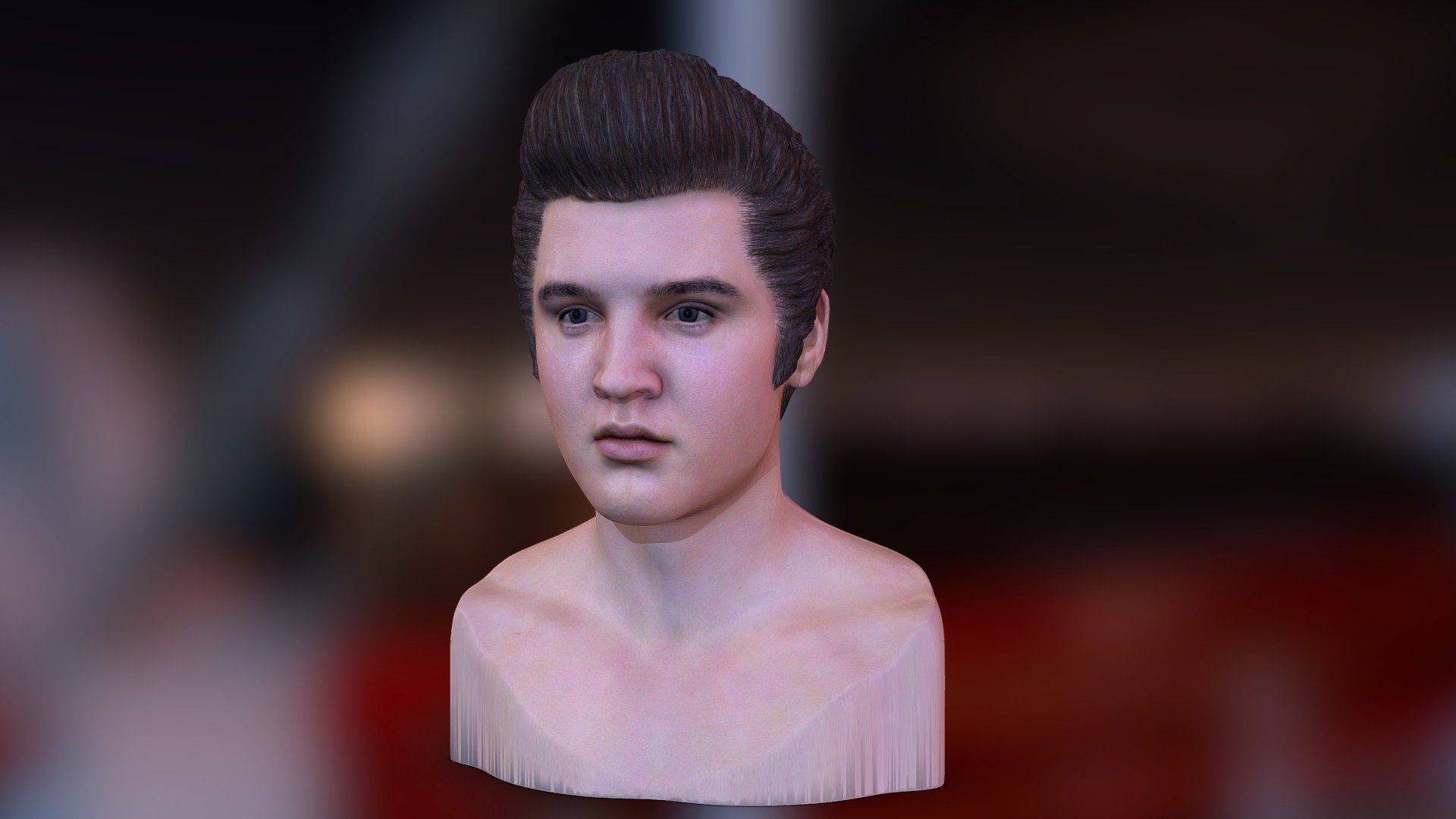 3d printable model Elvis Presley head 3d model