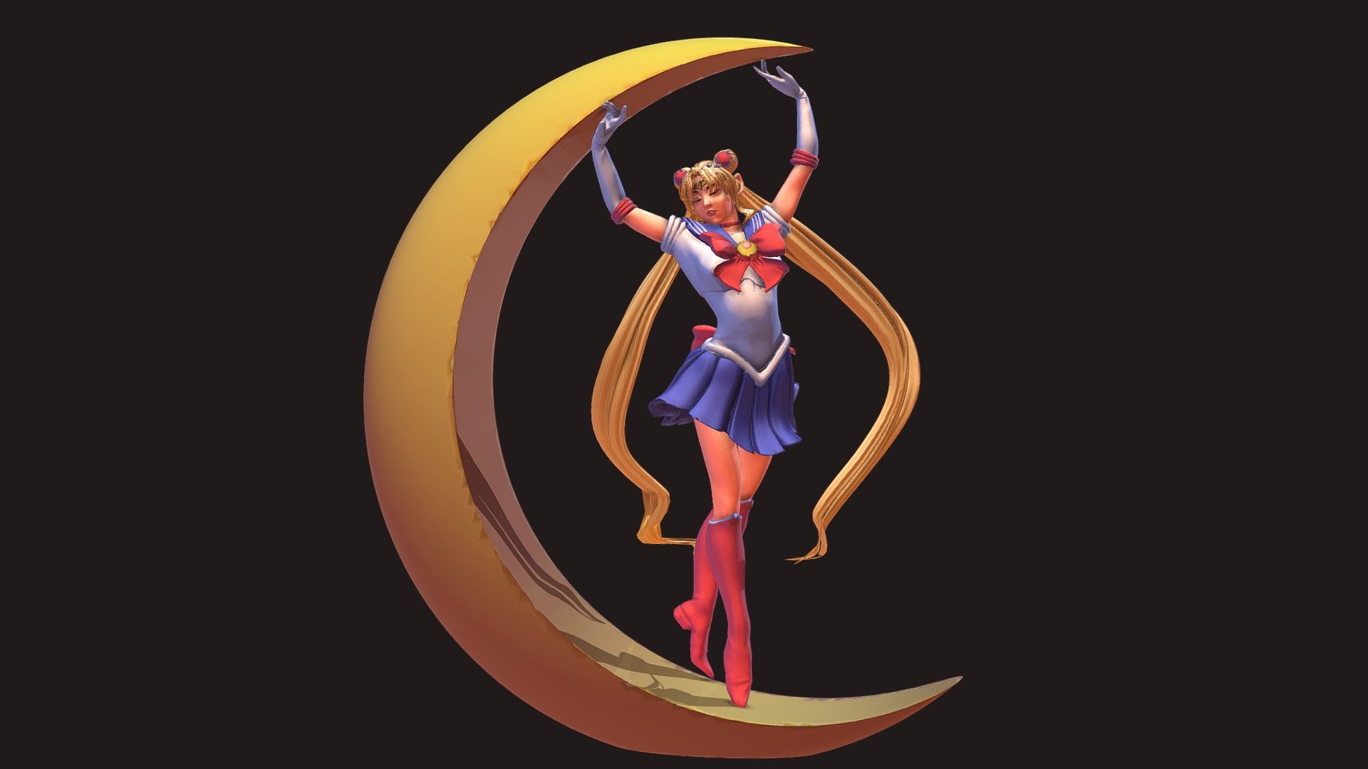 sailor moon 3d model