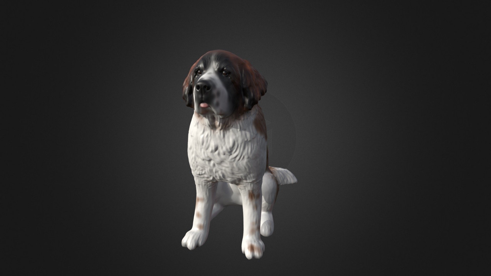 Custom made St. Bernard figurine 3d model