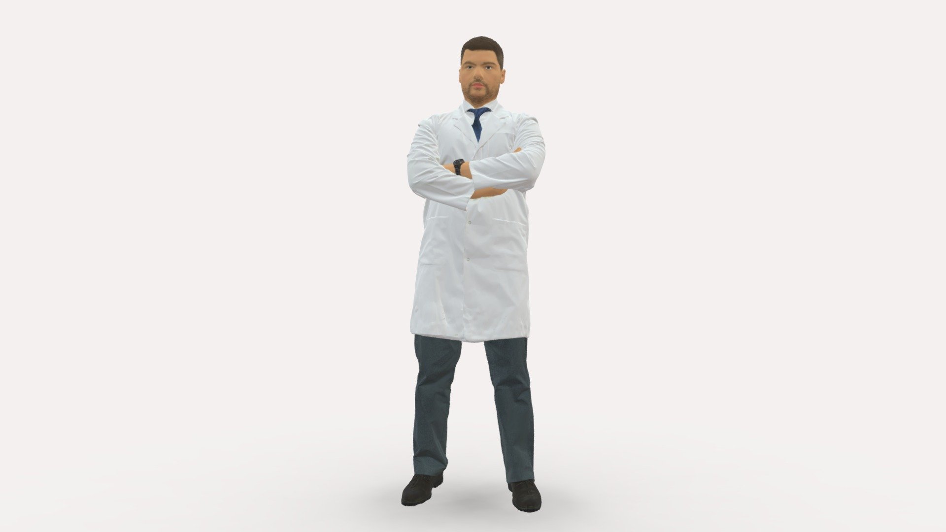 Man In White Coat 0126 3d model