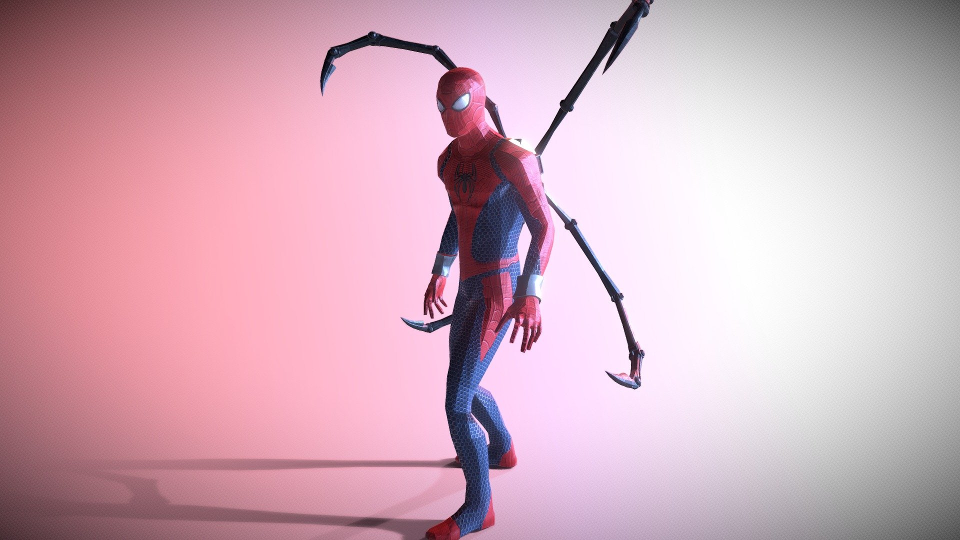 Spiderman Lowpoly 3d model