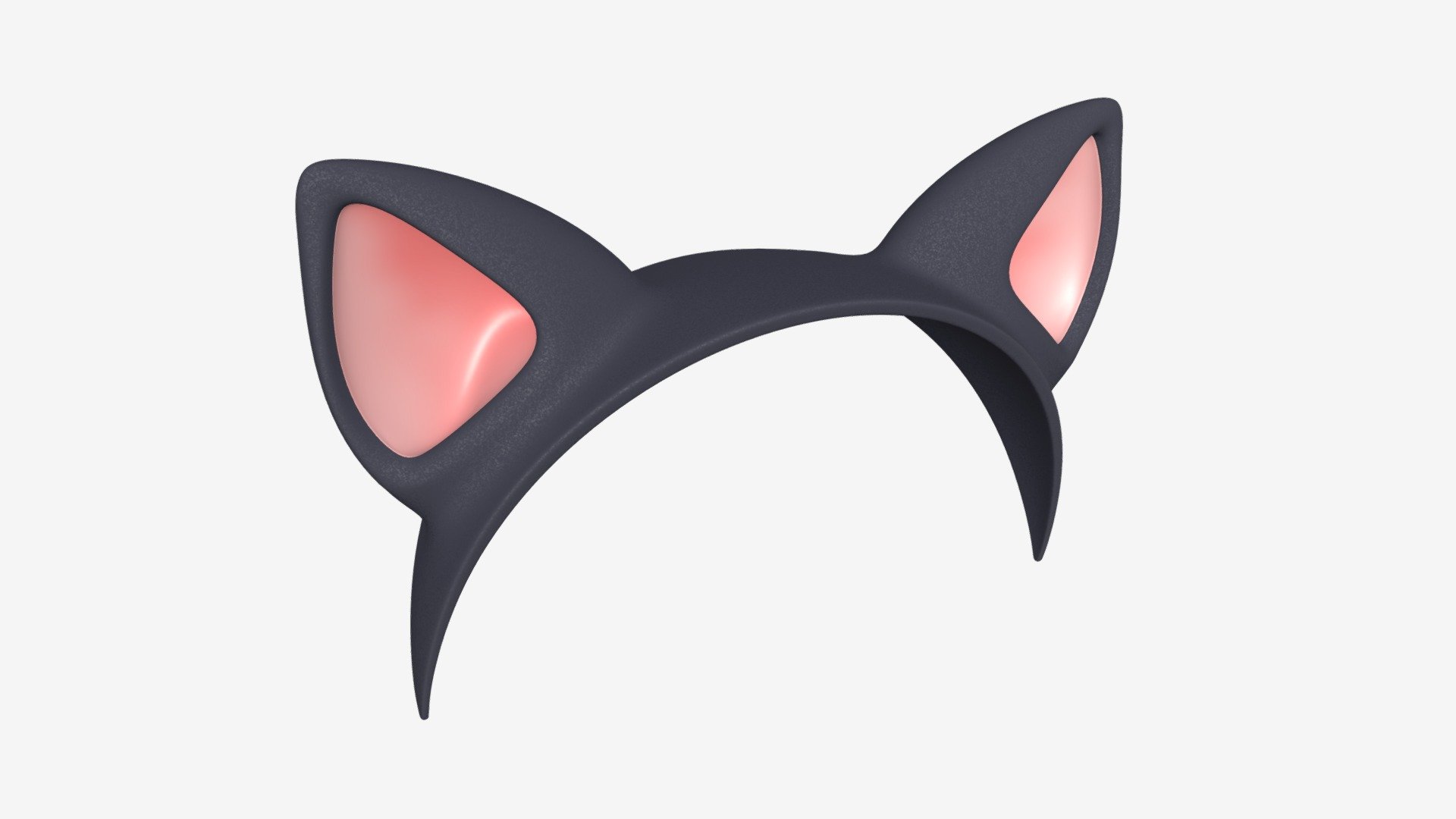 Headband cat ears 01 3d model