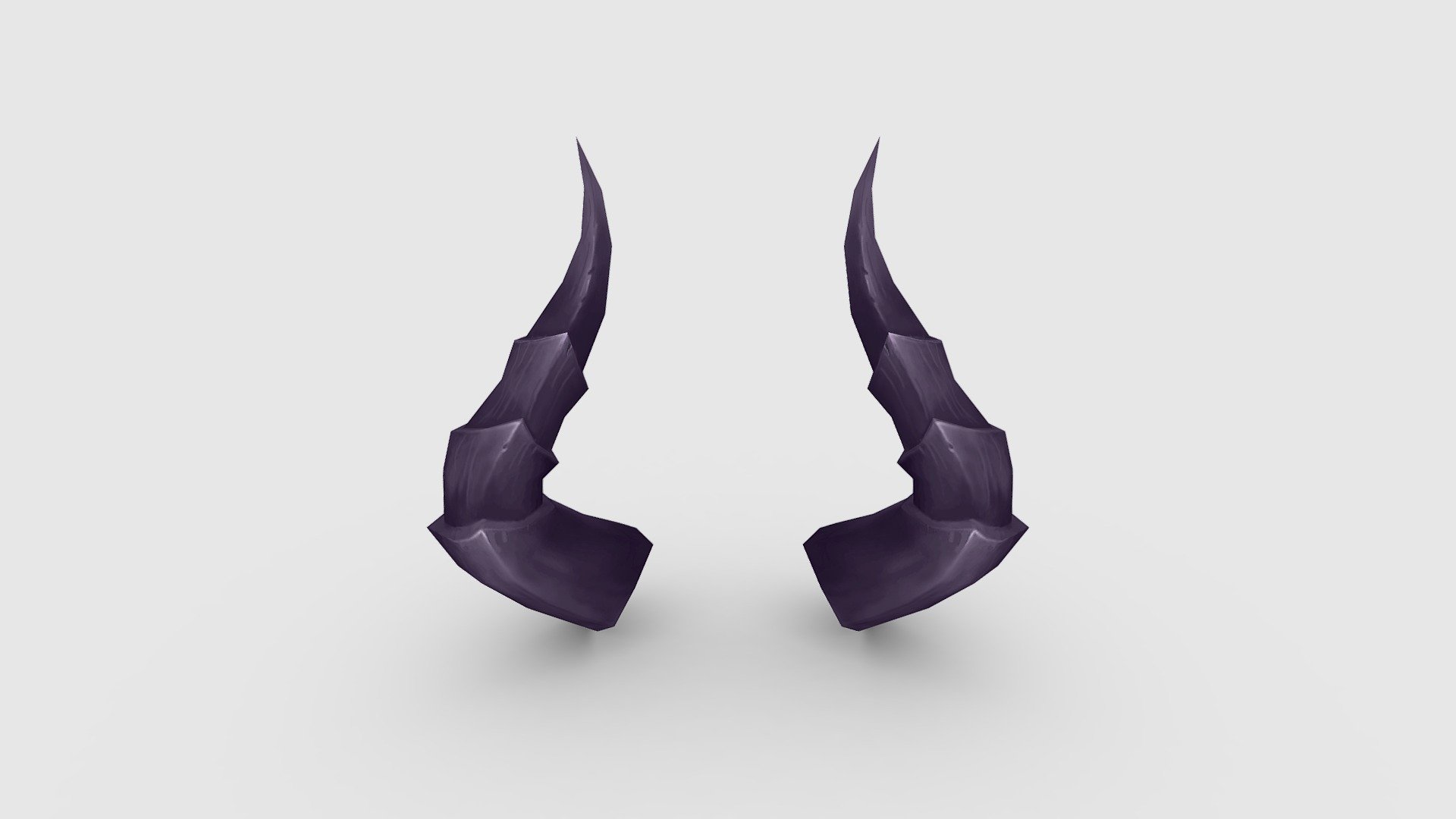 Cartoon devil horns 3d model