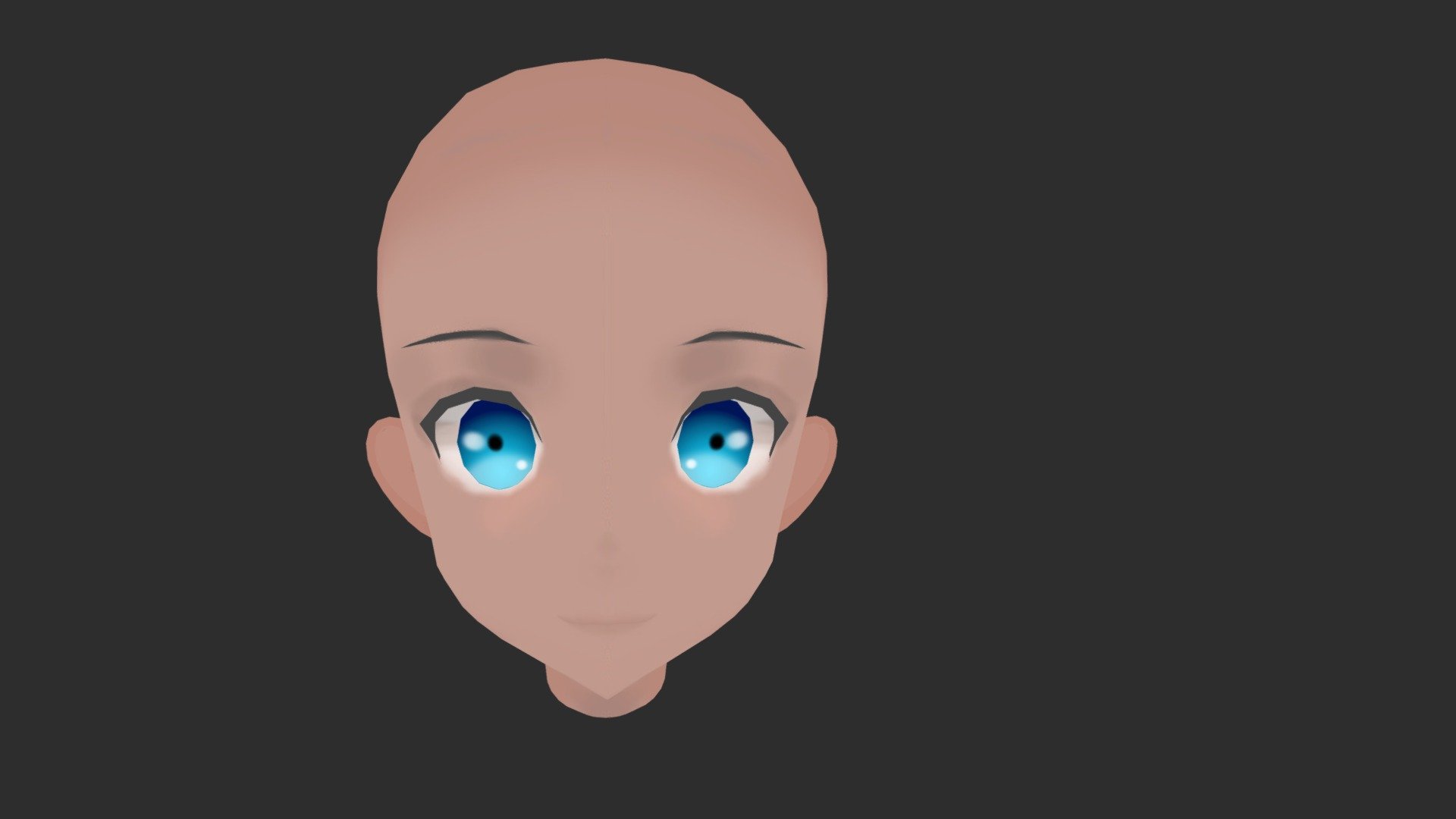 Anime head 3d model