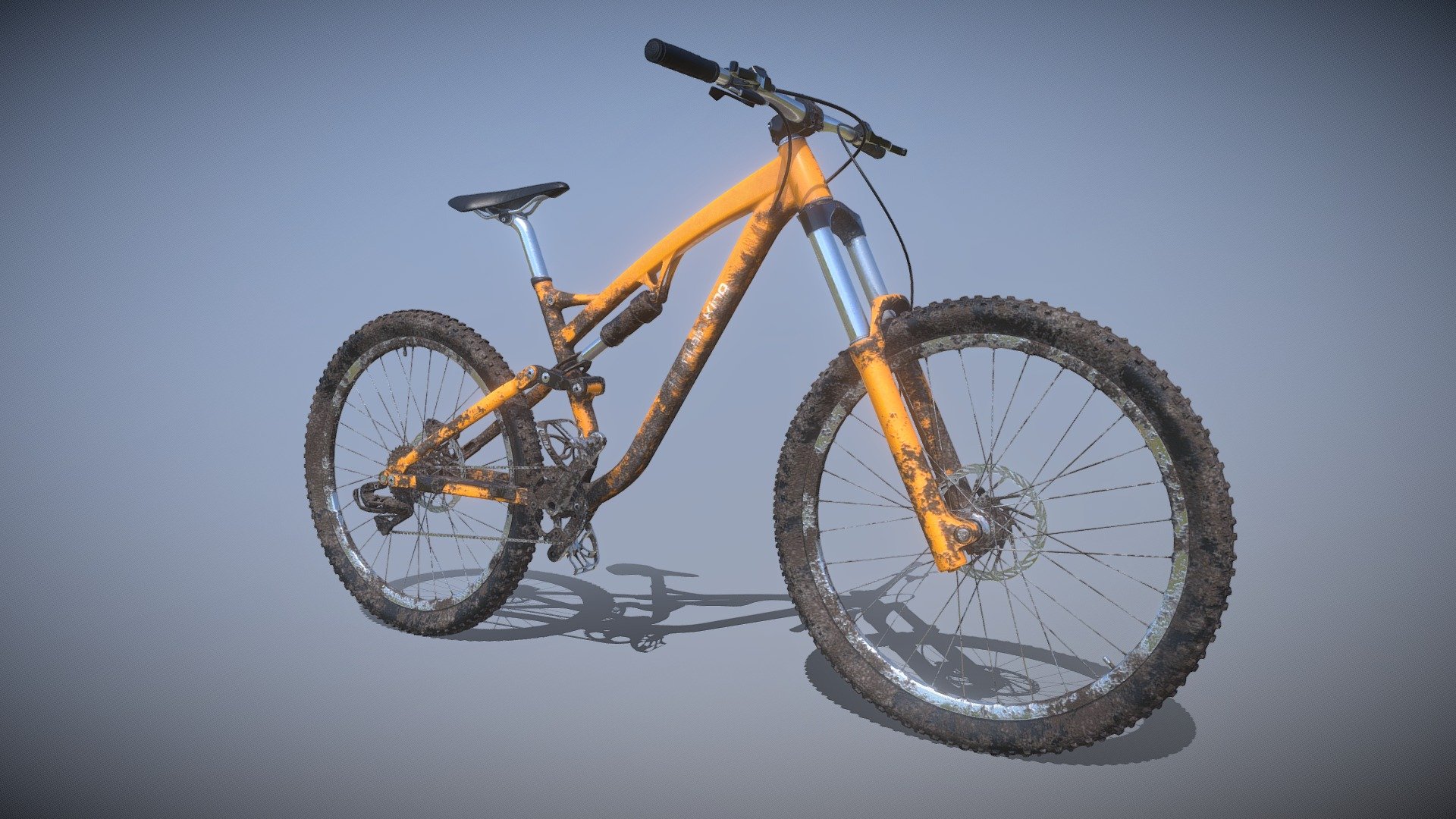 Dirty Mountain Bike 3d model