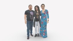 001037 family man and two woman in shirts with