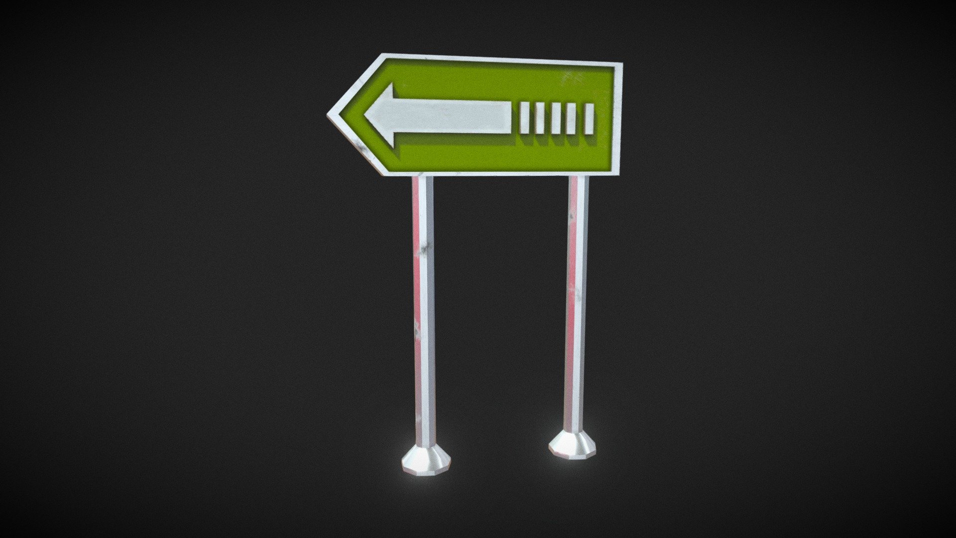 Durable Roadside Sign Board 3d model