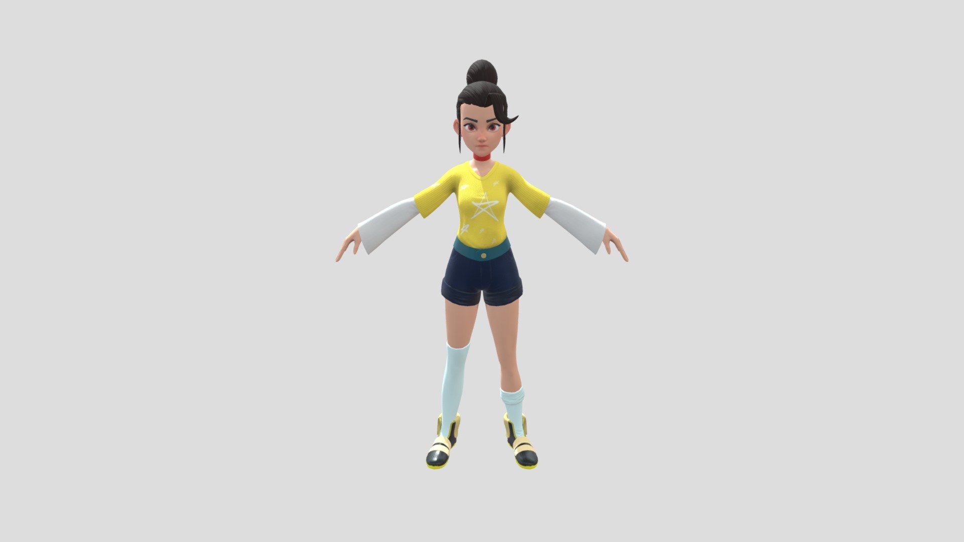 garota saga 3d model