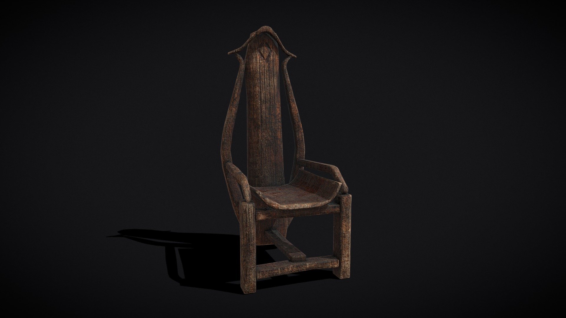 Tall Driftwood Chair 3d model