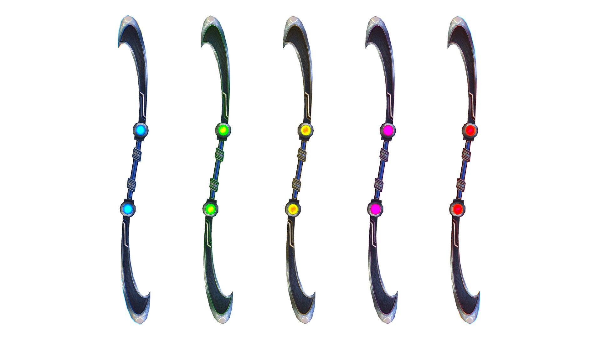 a set of cutting weapons 3d model