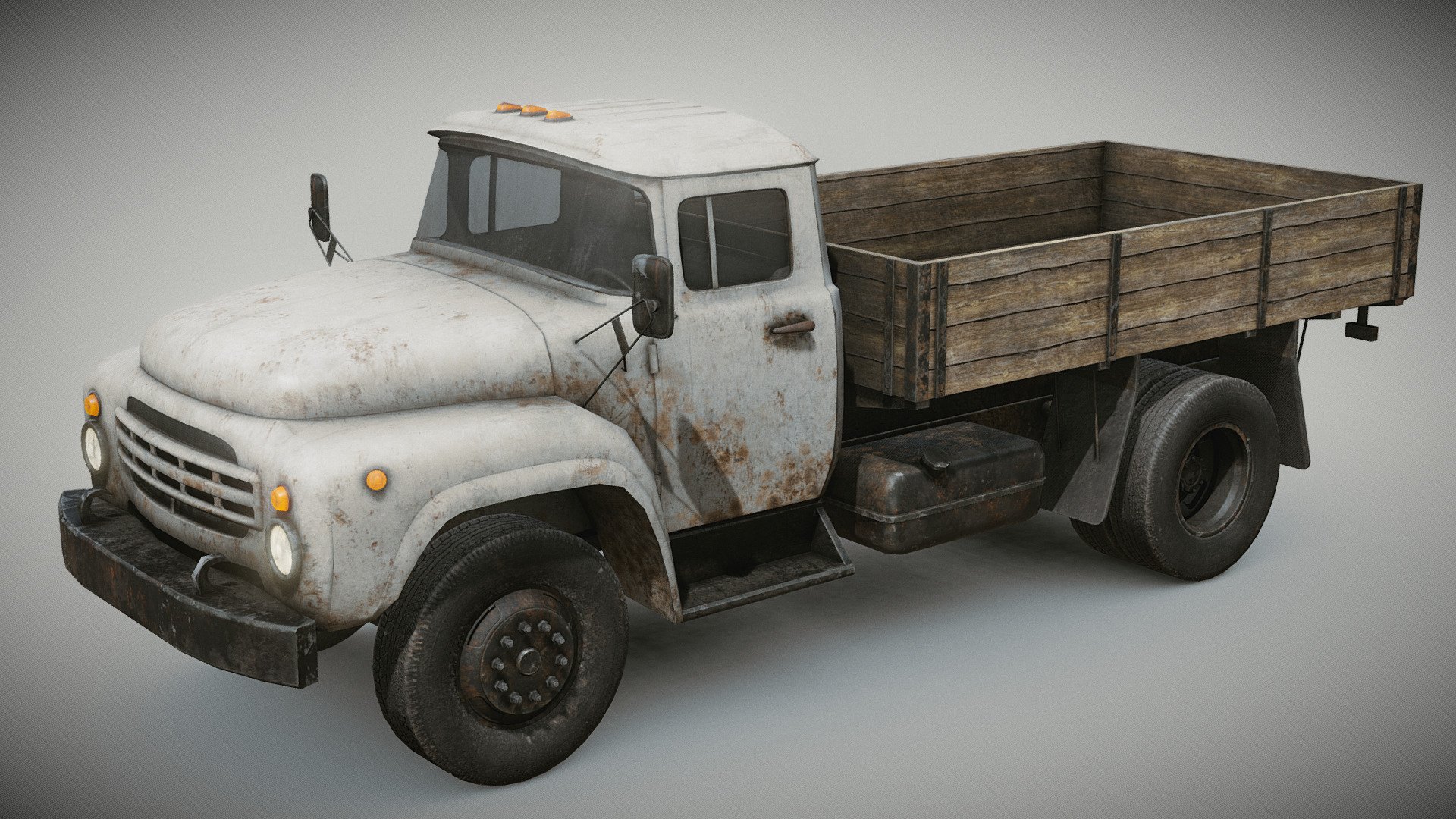 Rusty Old Soviet Truck 3d model