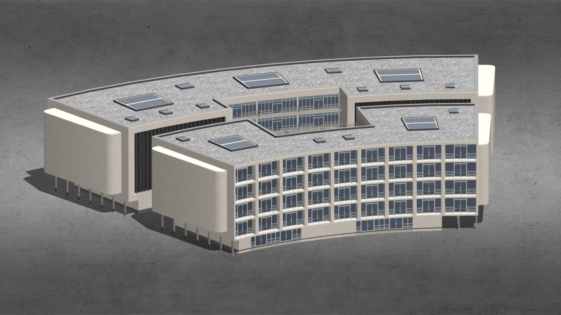 Roundabout Building Model 03a 3d model