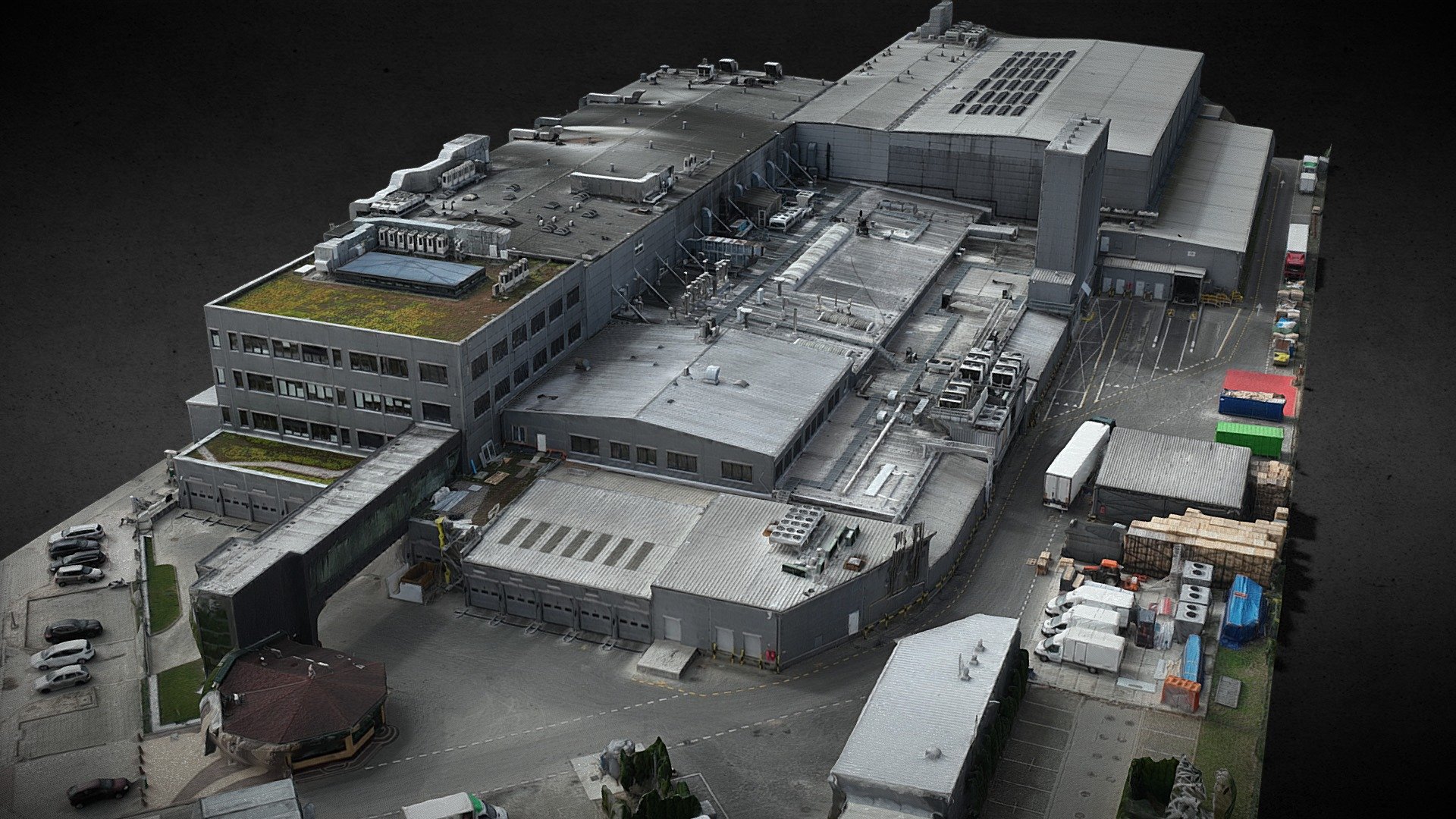 factory buildings industrial photoscan 3d model