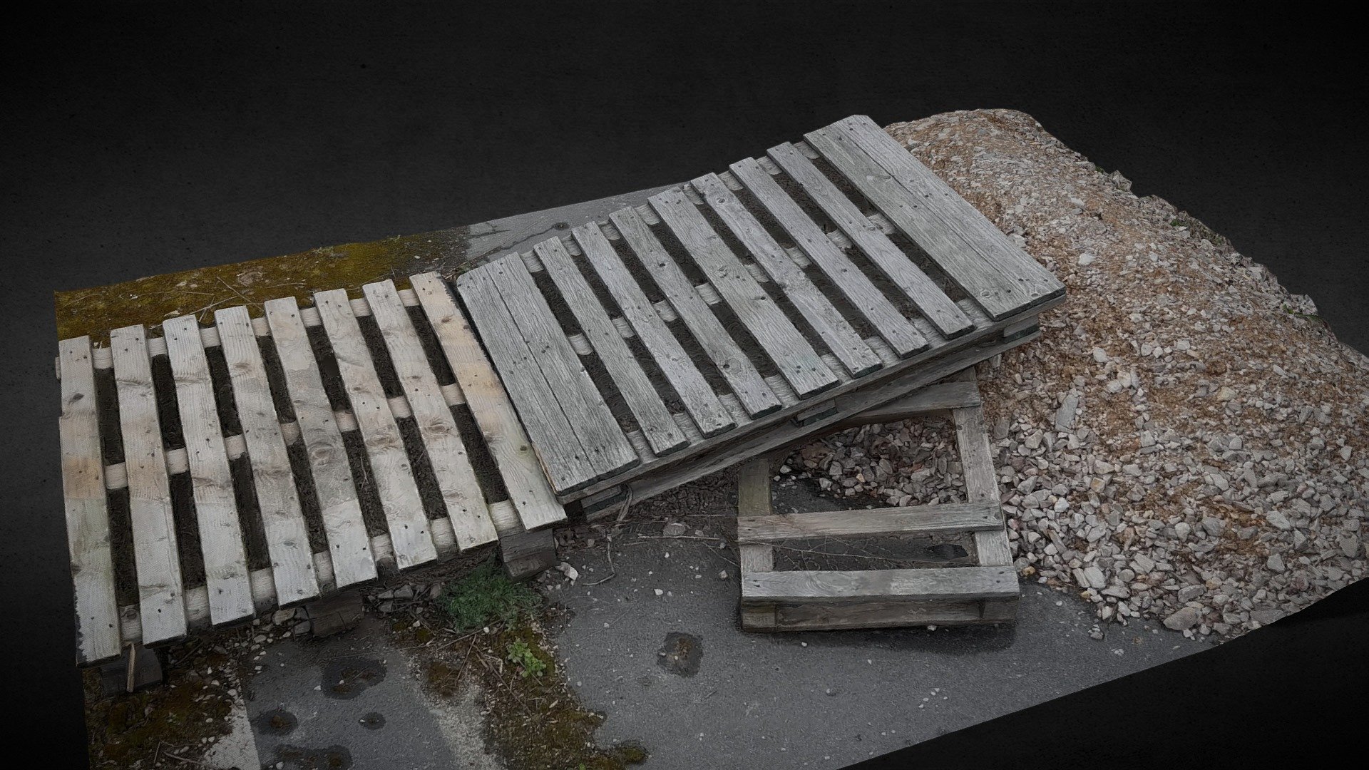 construction wood pallets photoscan 3d model