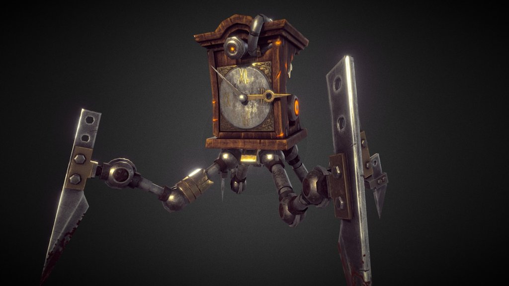 Clock Mob 3d model