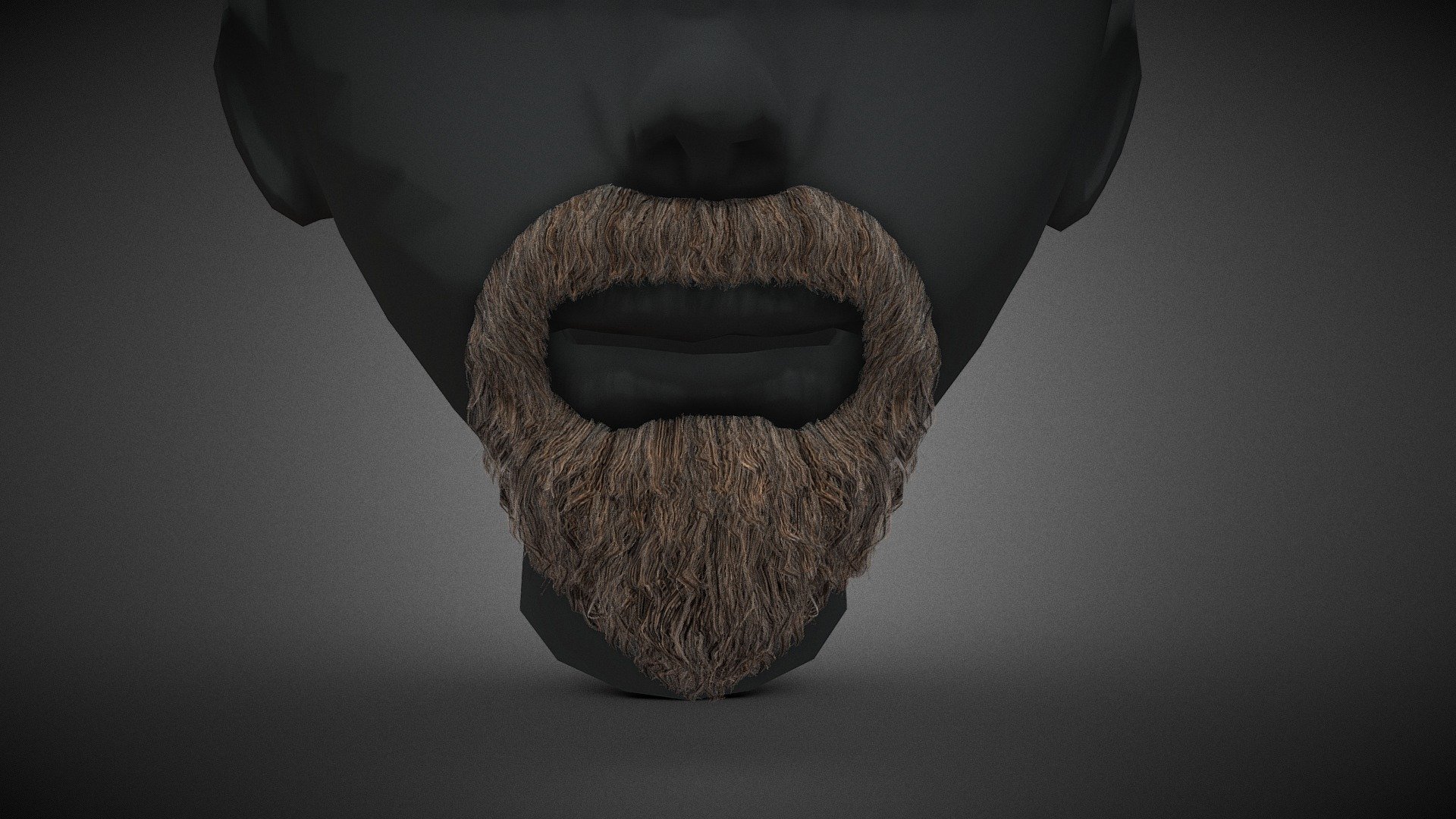 Facial Hair Cards Style 4 3d model