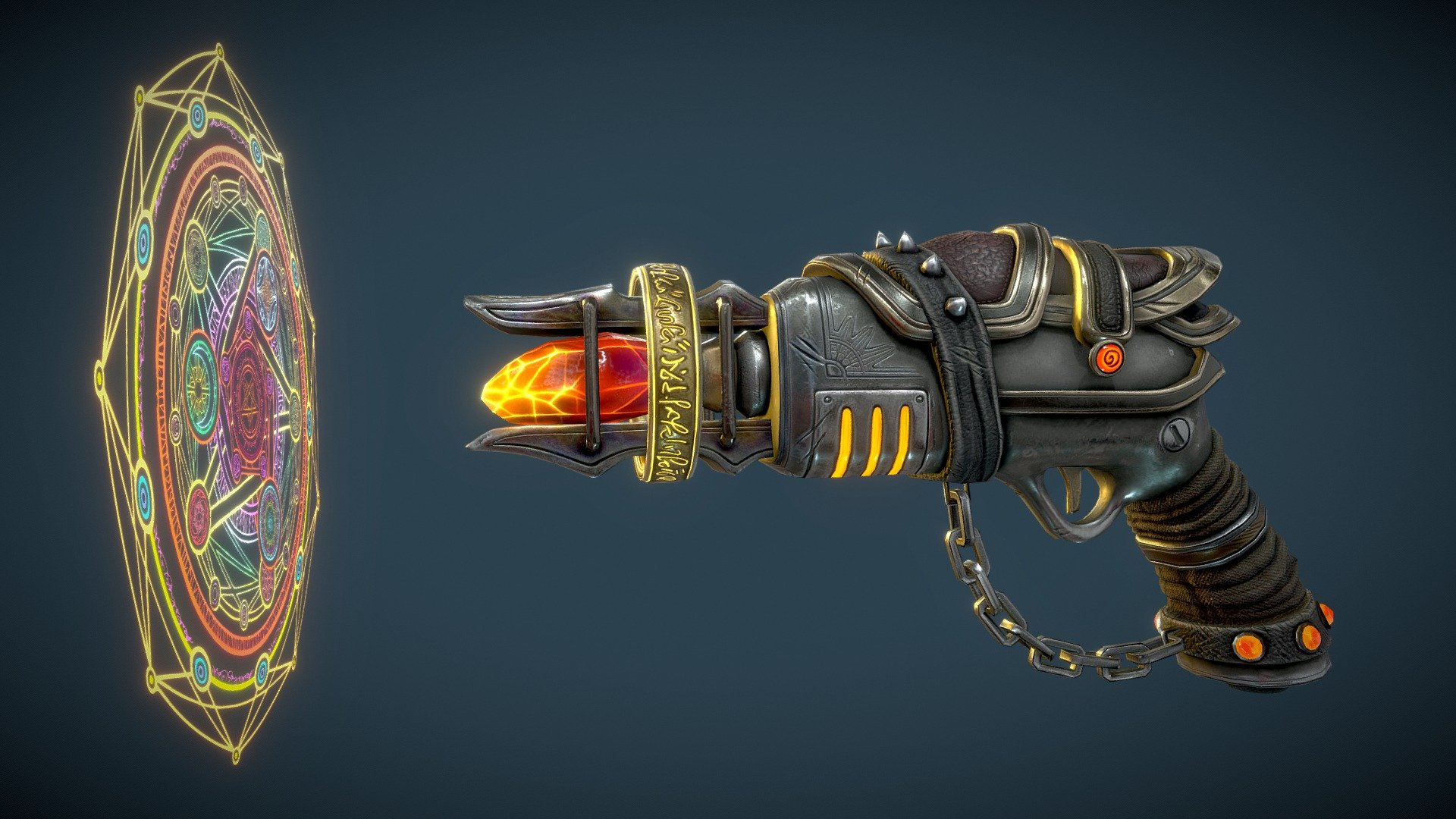 Stylized Magic Gun 3d model