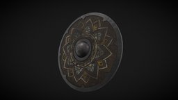 Old viking wooden shield