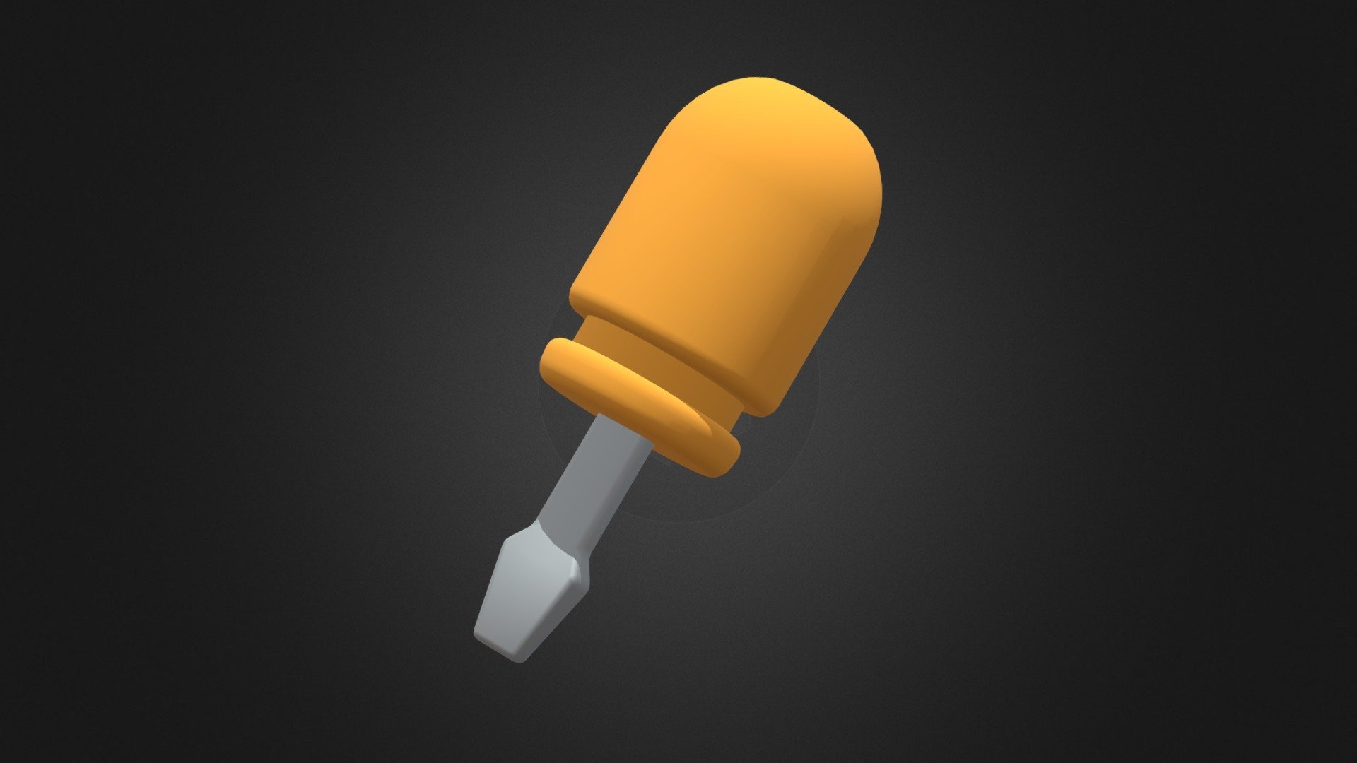 Cute Low Poly Screwdriver 3d model