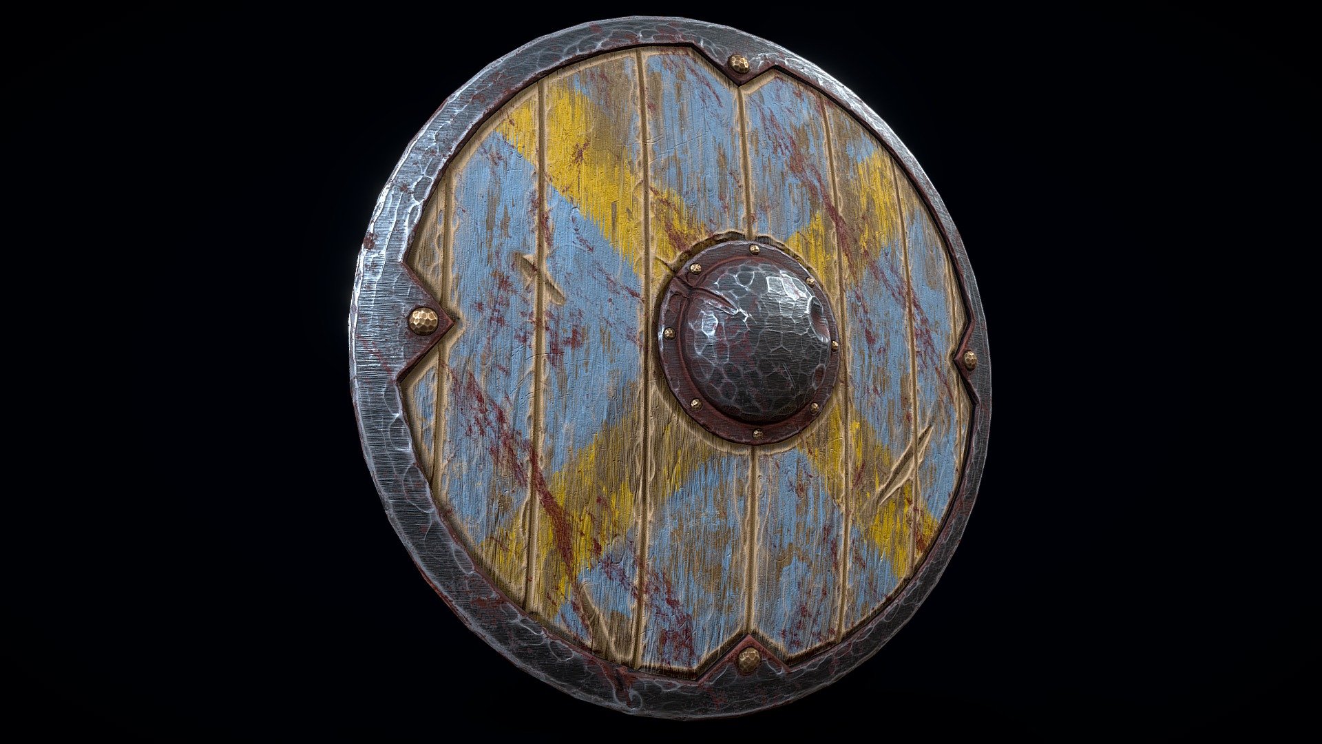 Medieval Round Shield 3d model