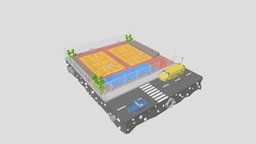 Basketball Court Low Poly