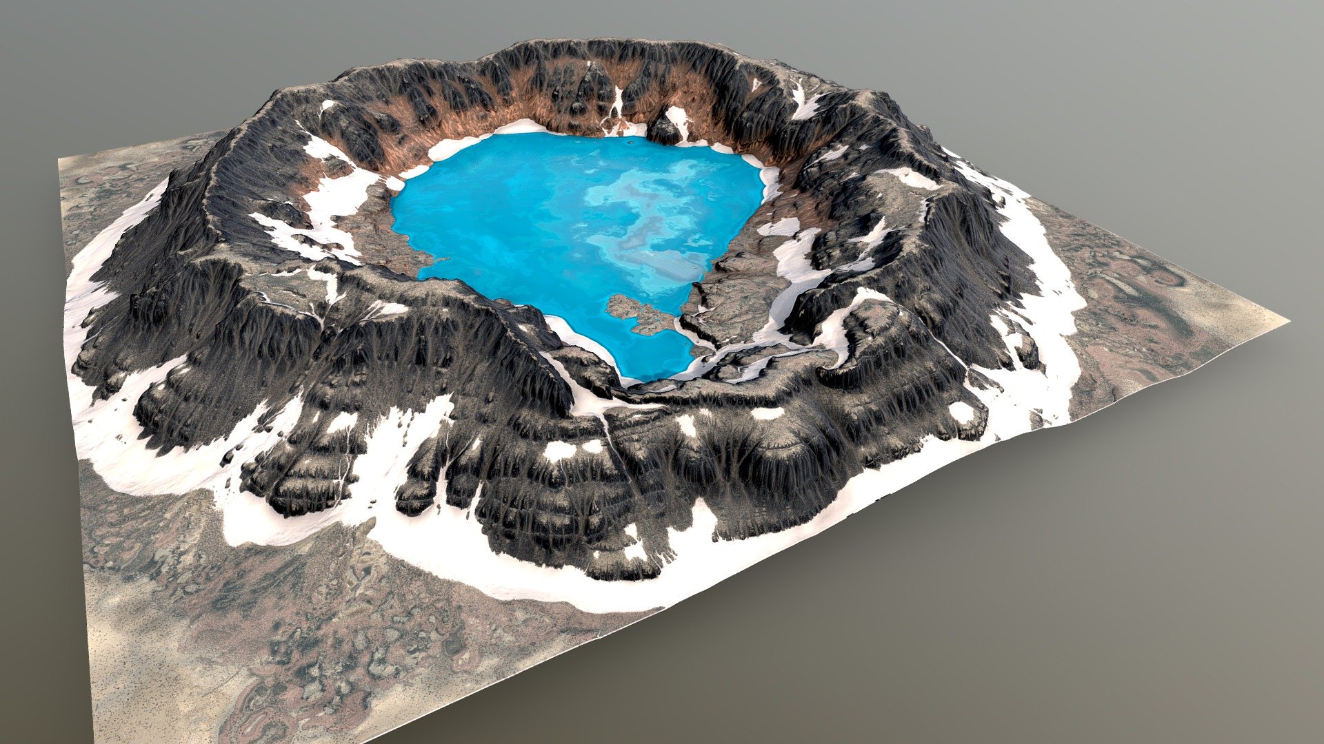 Crater Lake Terrain 3d model