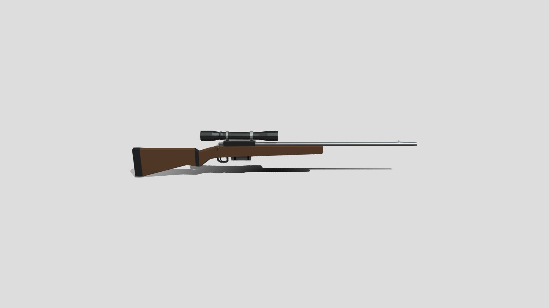 Low Poly Sniper Rifle 3d model