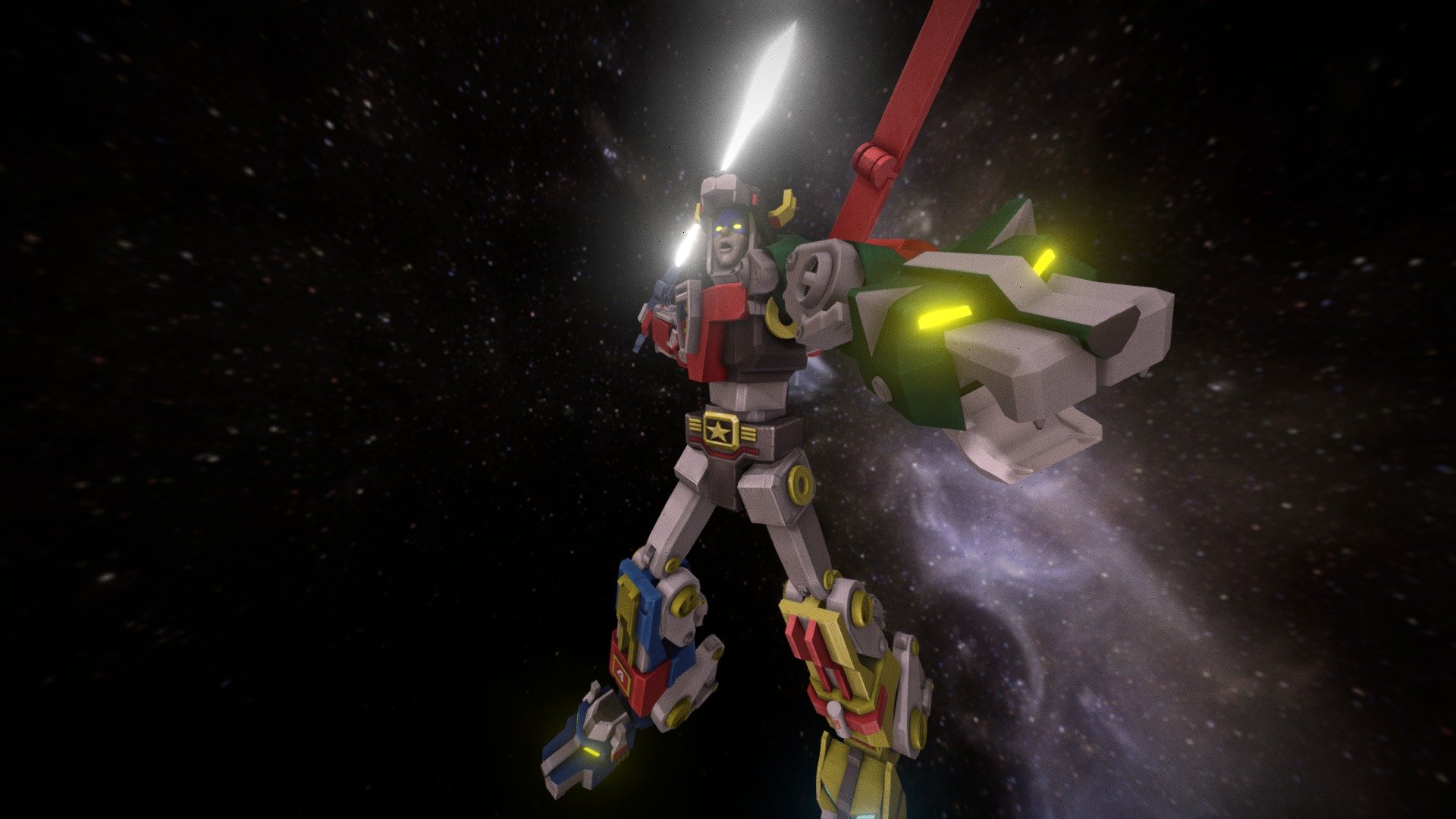 voltron with jyuo-ken 3d model