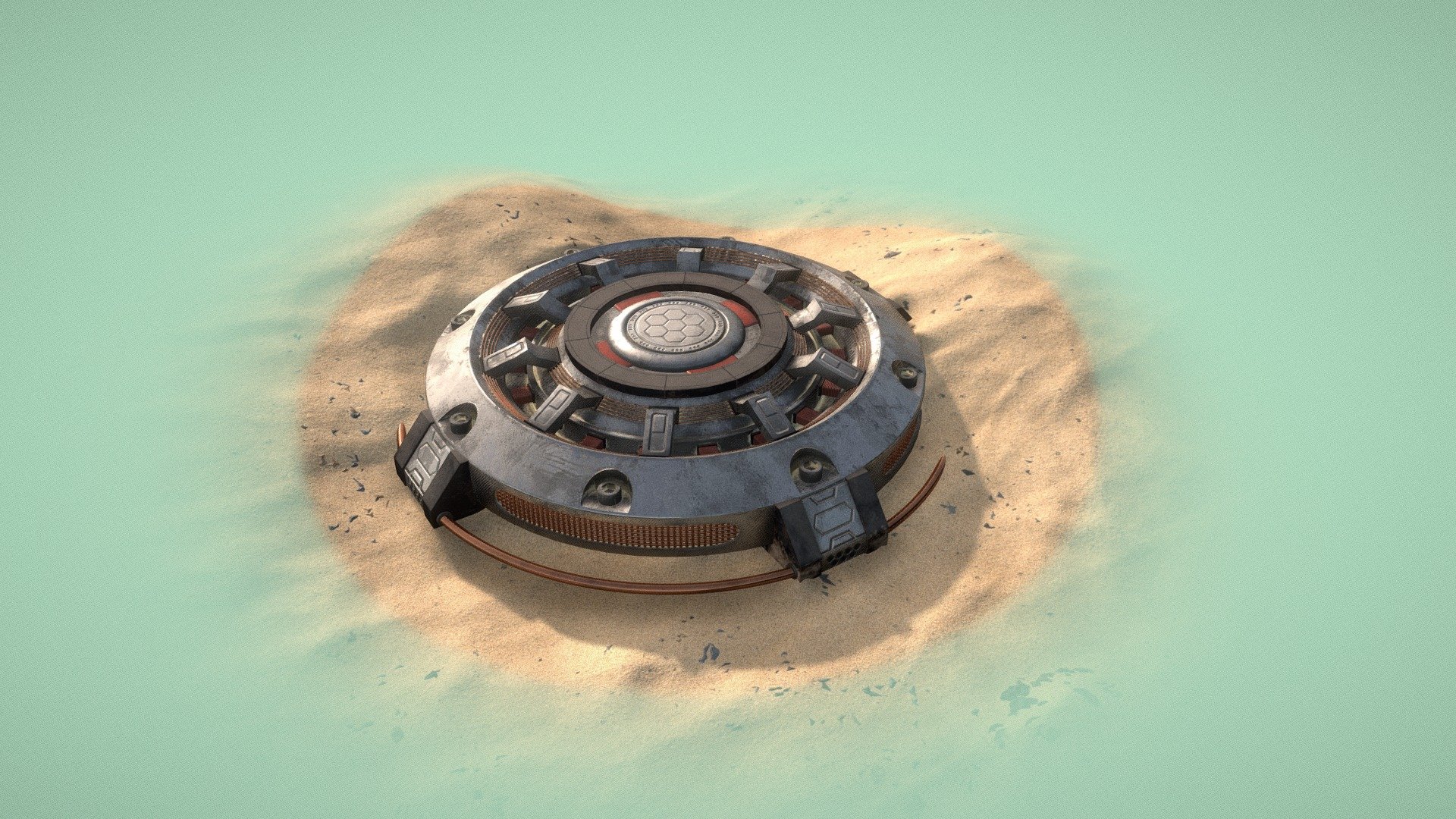 Sci-Fi Explosive Mine 3d model