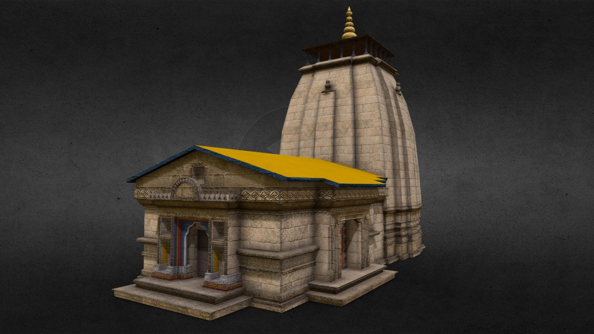 Kedarnath Temple 3d model