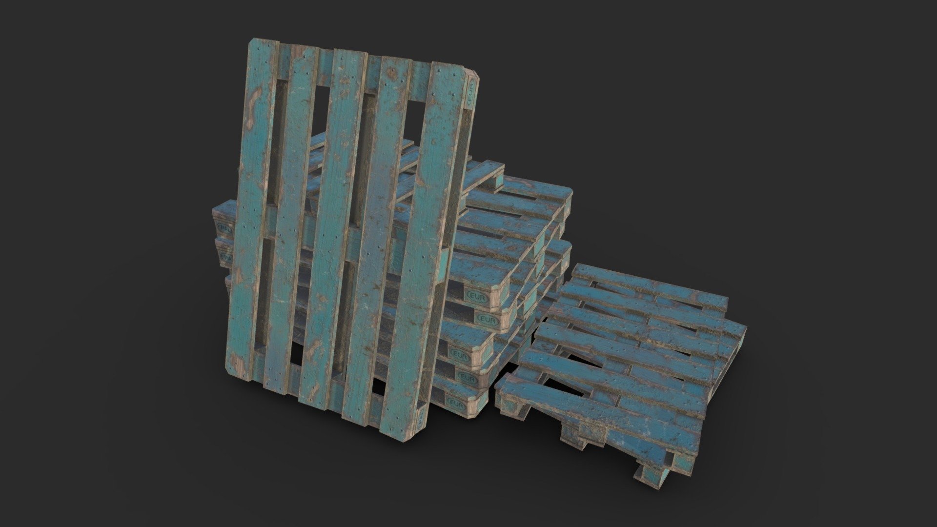 Euro Pallets Assets 02 3d model