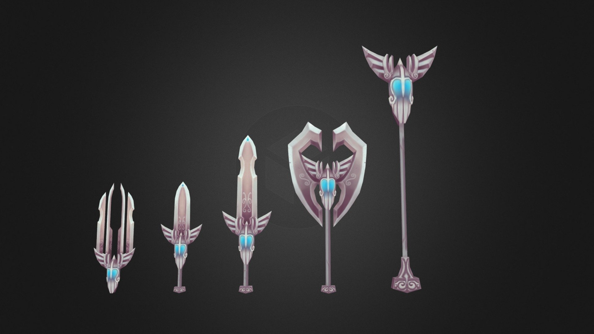 Thor Weapon Set 3d model