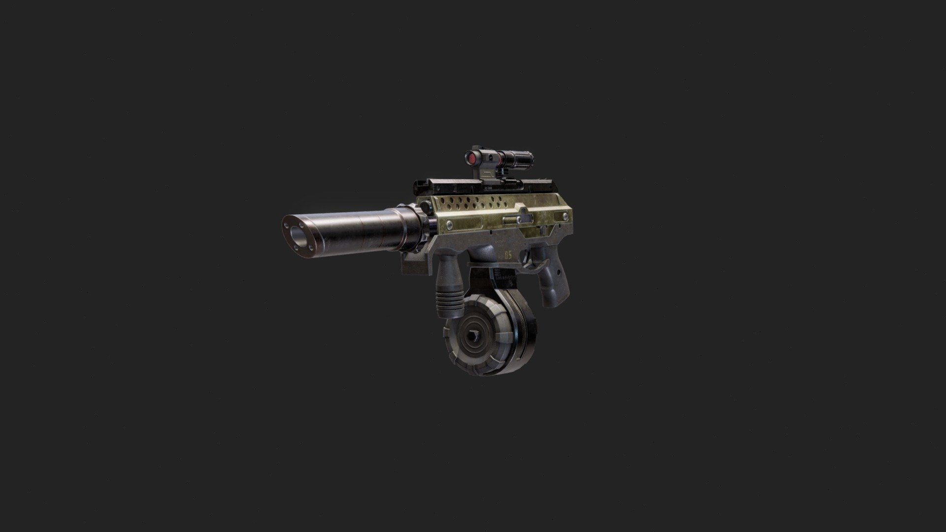 10mm Submachine gun 3d model