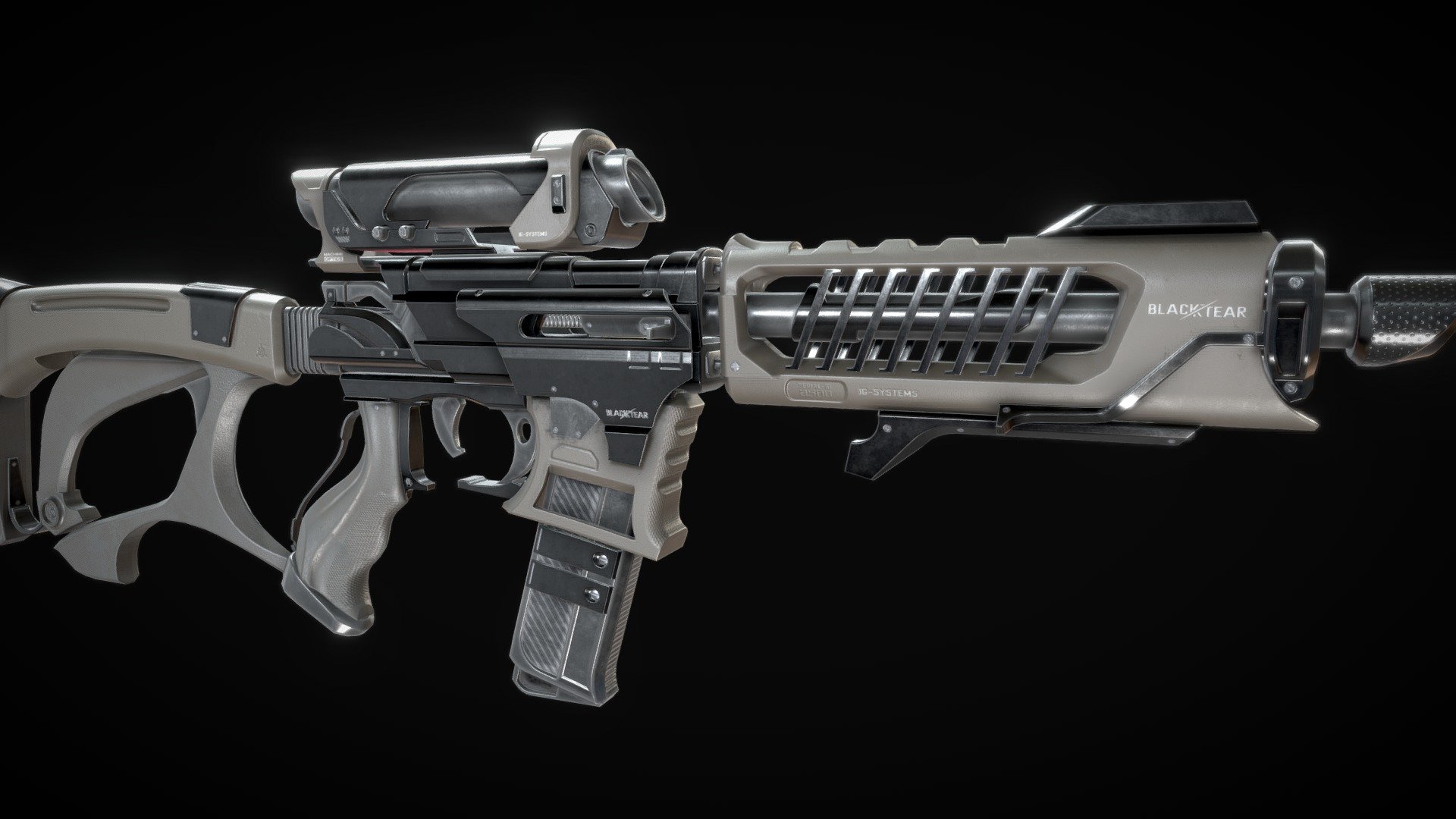 Sci-Fi Assault Rifle 3d model