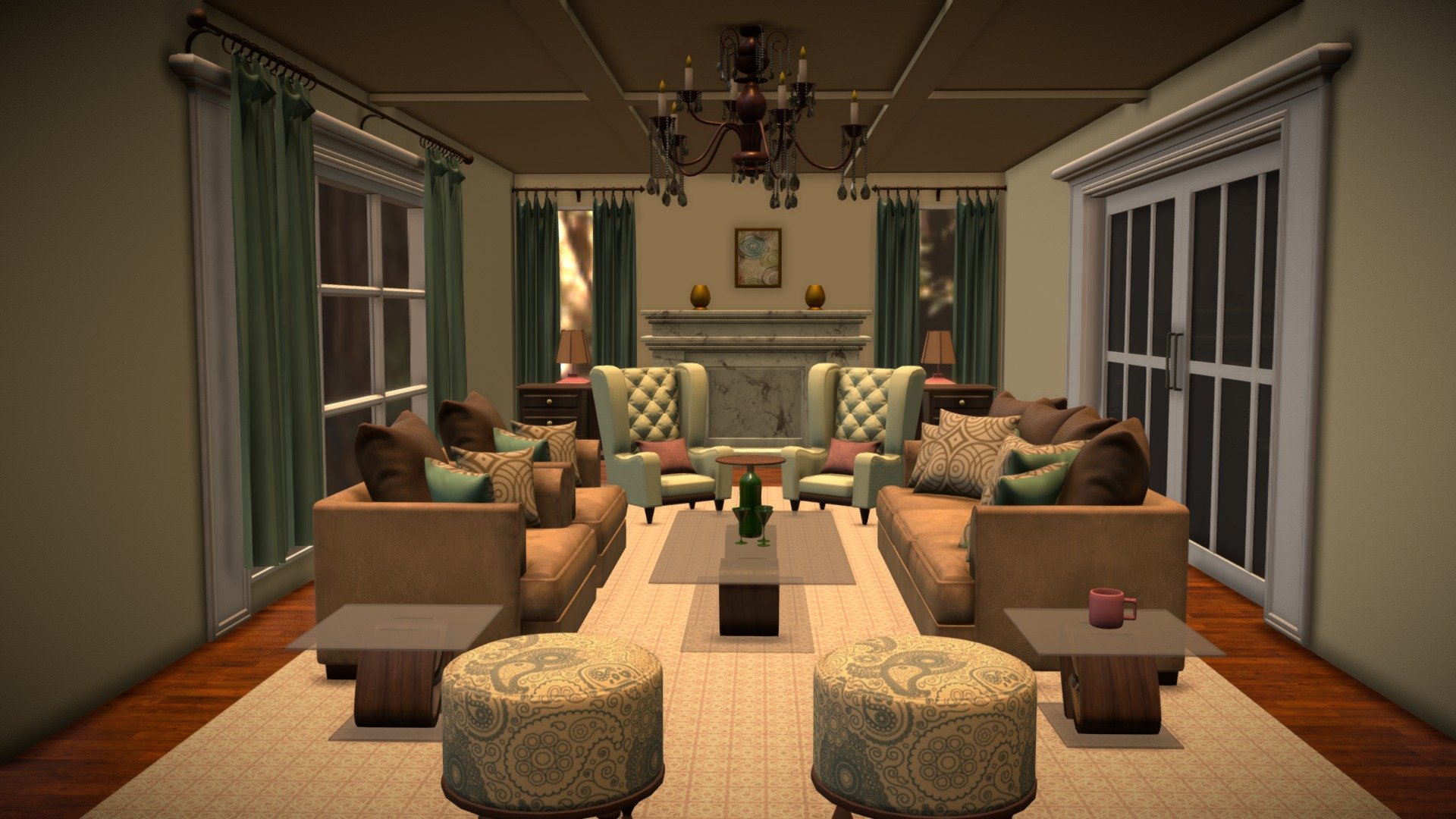 Living Room 3d model