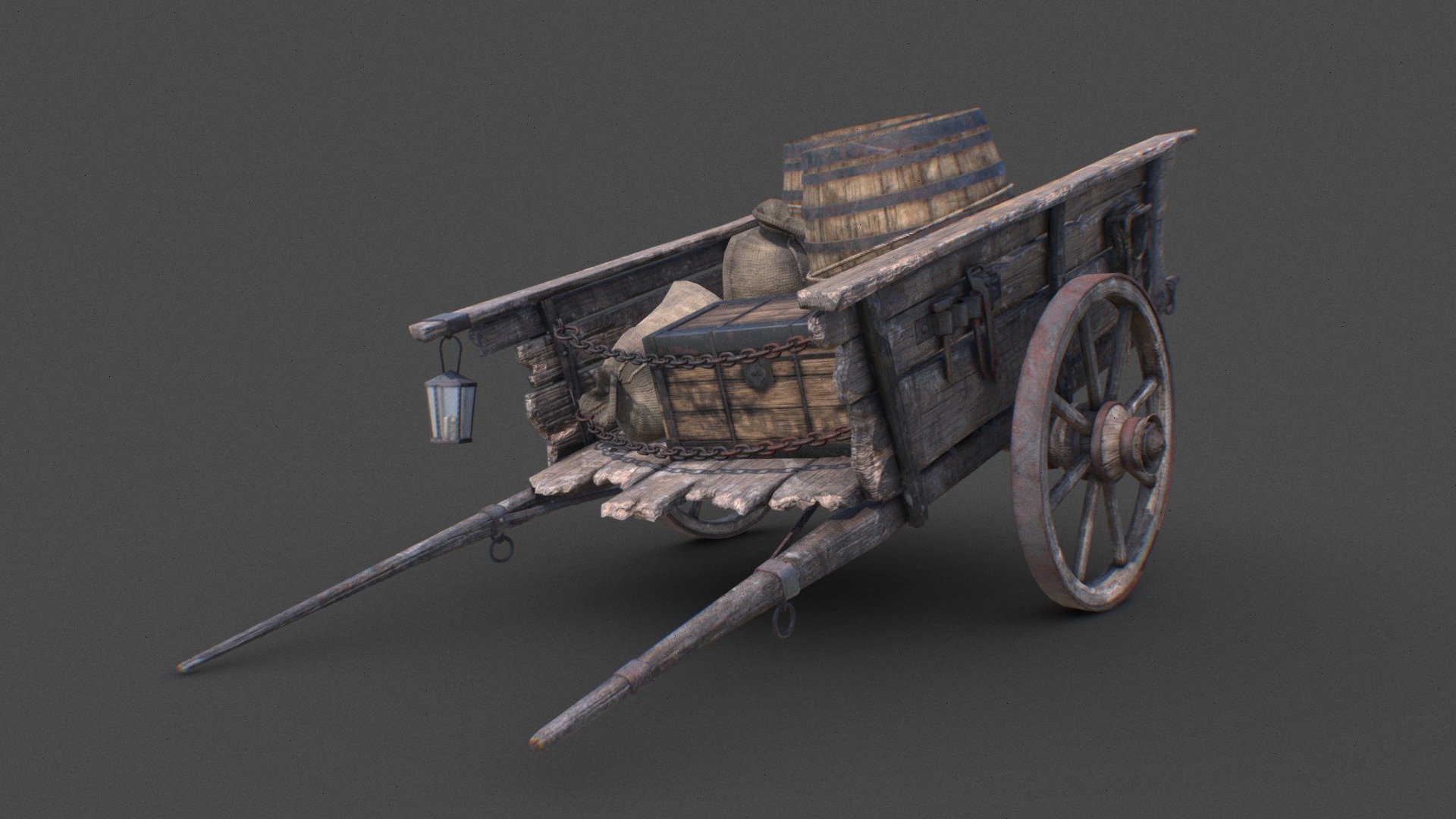 Medieval Cart 3d model