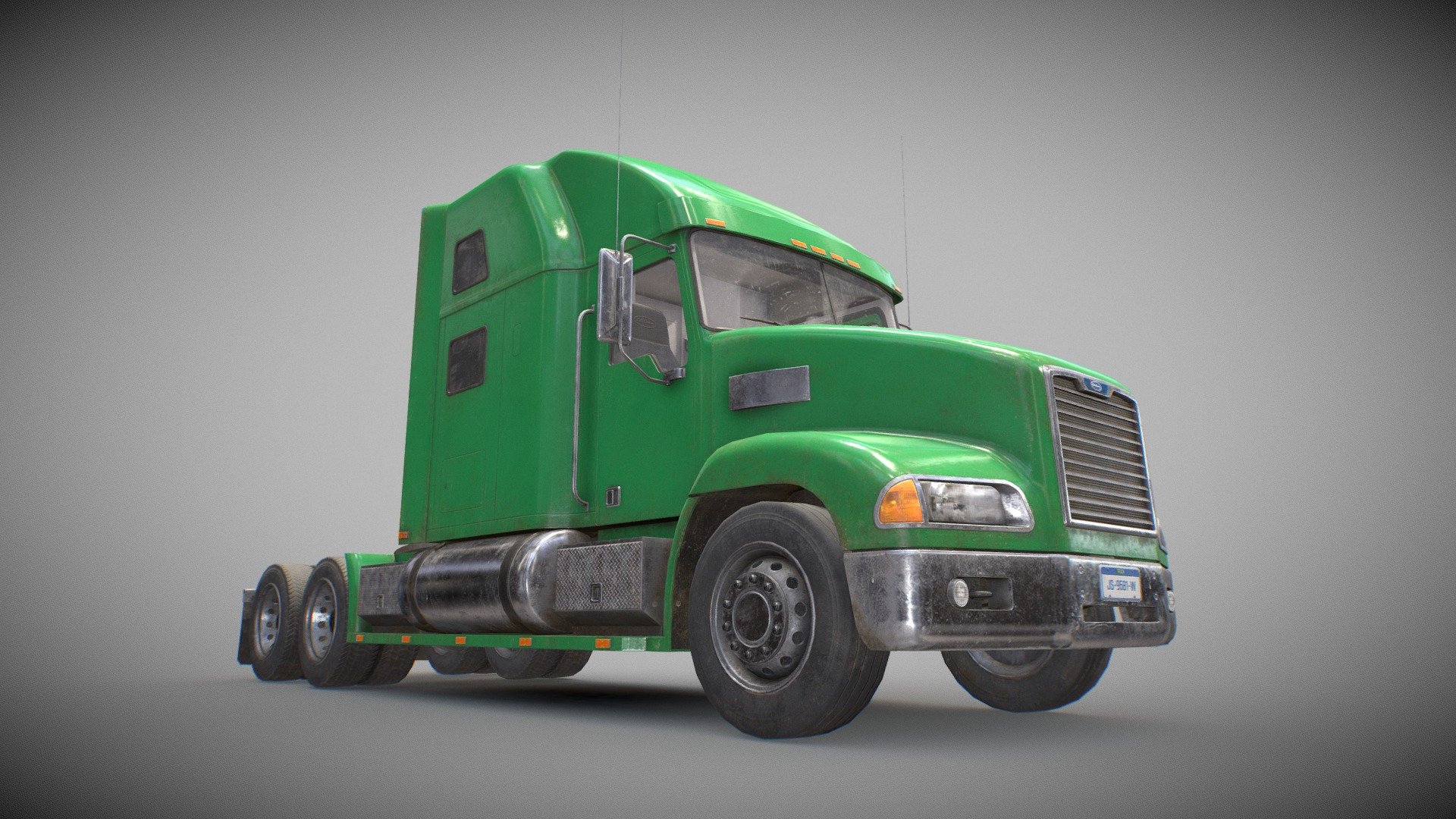 Semi Truck Tractor 3d model