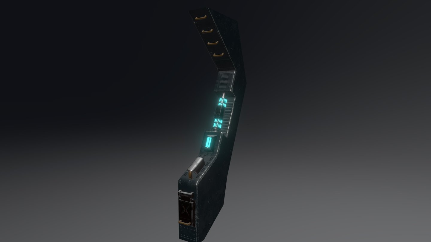 Scifi Corridor Column 3d model